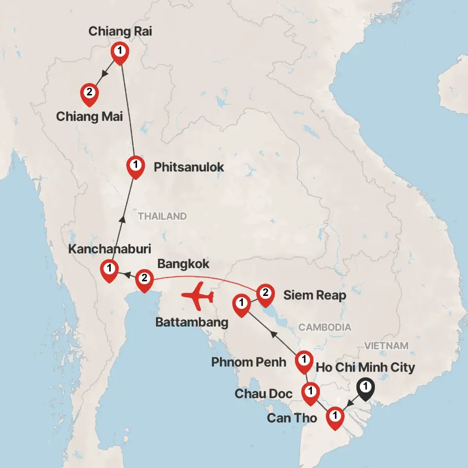 Trip map & itinerary