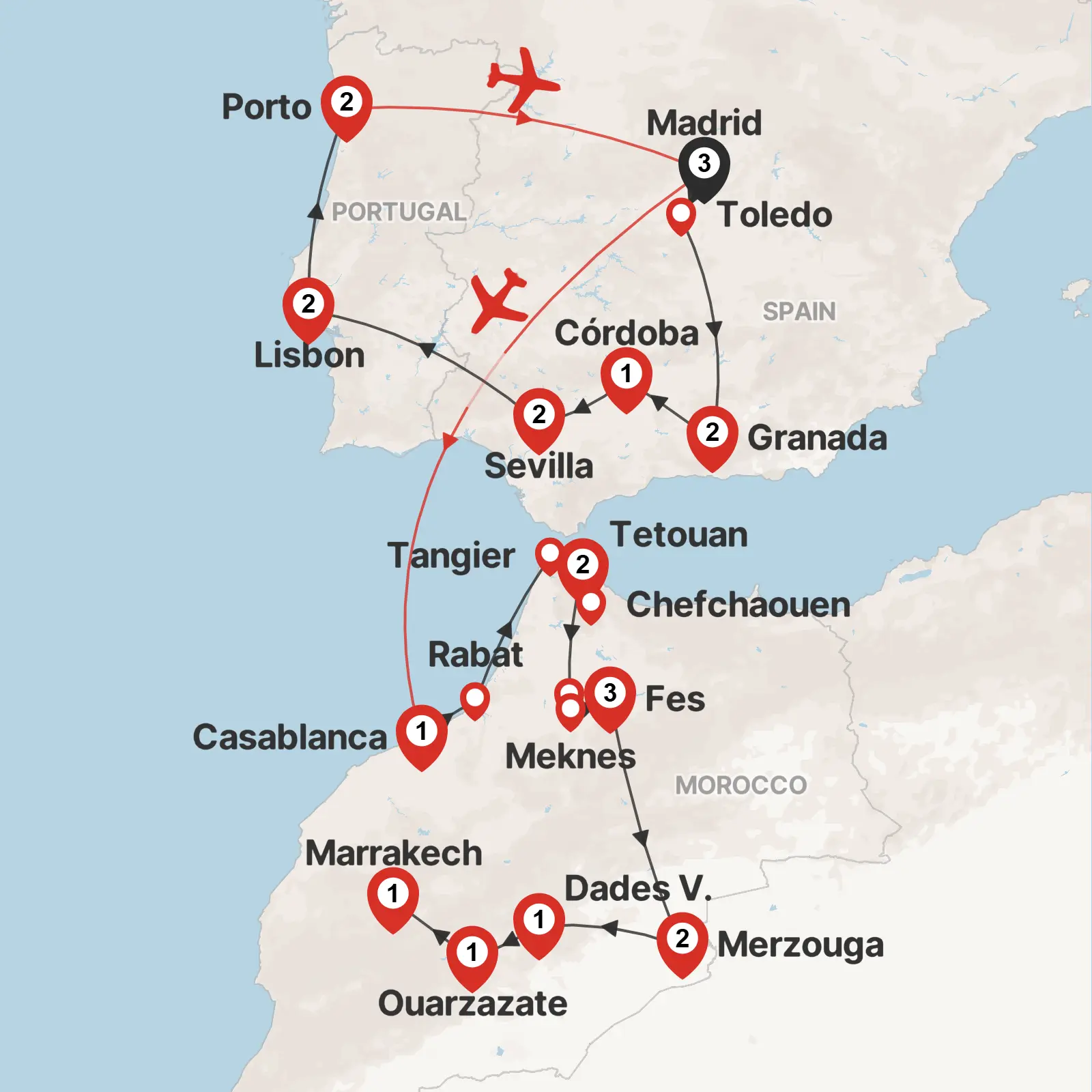 Splendours of Spain & Portugal & Morocco