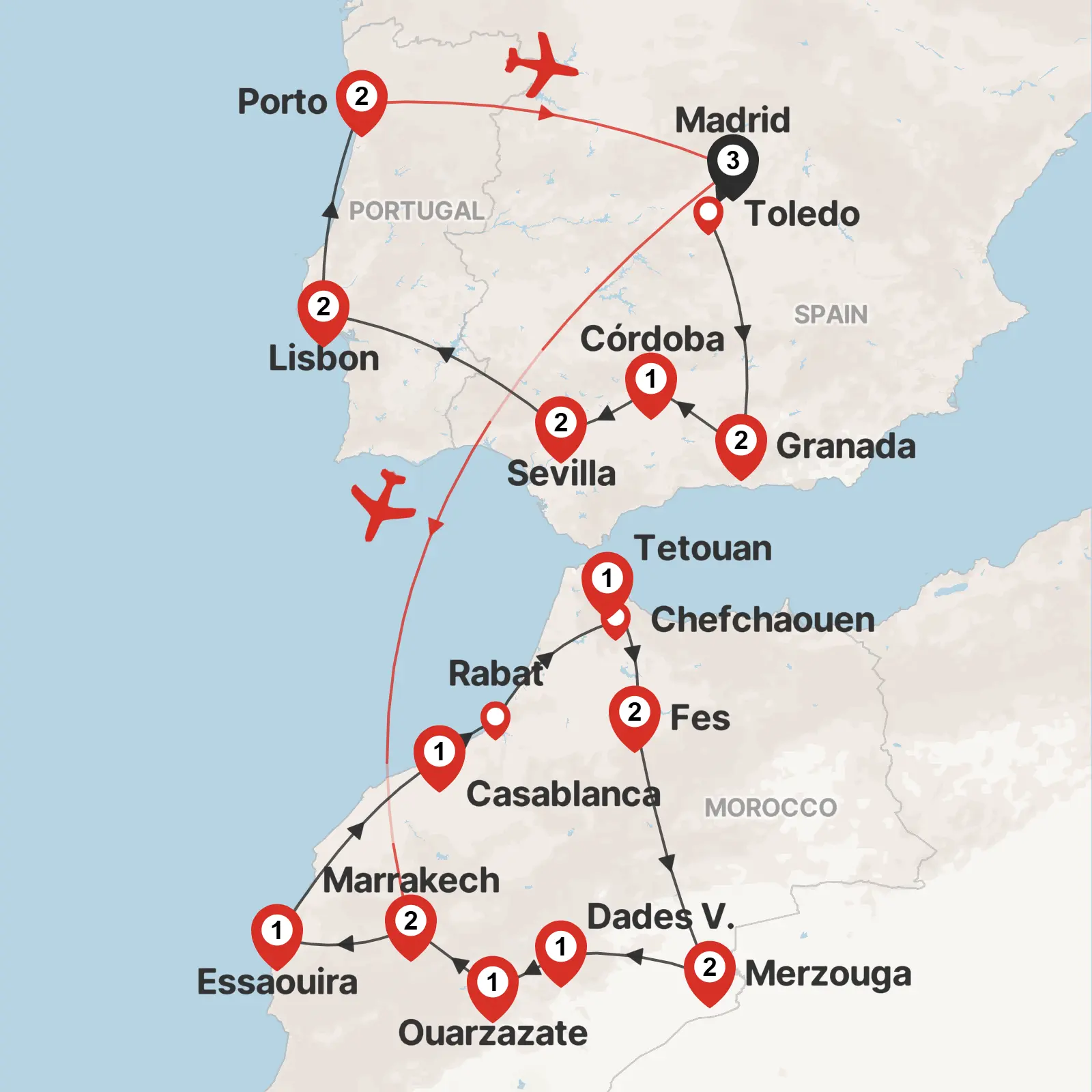 Incredible Spain & Portugal & Morocco