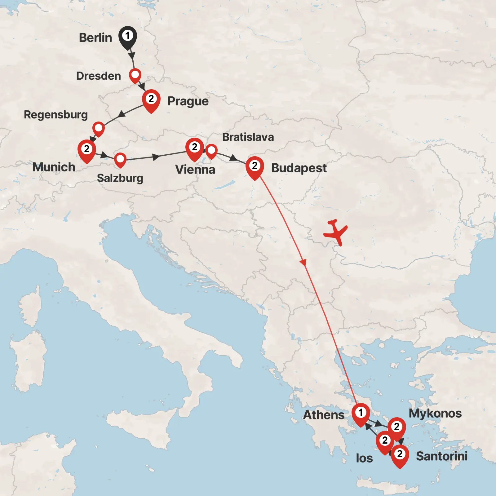 Best of Central Europe and Greece